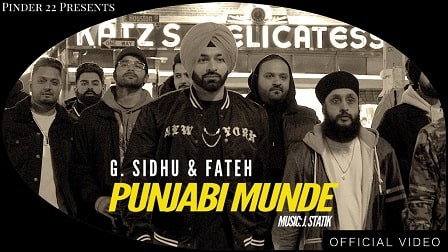 Punjabi Munde Lyrics G. Sidhu | Fateh