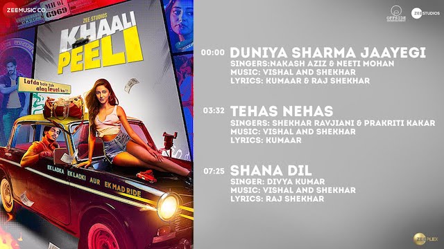 Shana Dil Lyrics Khaali Peeli | Divya Kumar