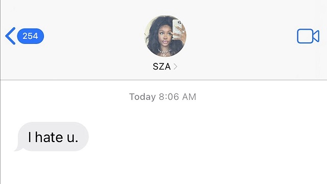 I Hate U Lyrics - Sza