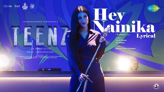 Hey Nainika Lyrics (Teenz) - Shruti Haasan | Adithya Rk